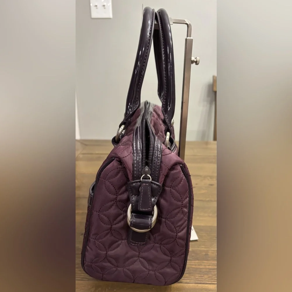 Vera Bradley Nylon Speedy in Plum Purple with Patent Trim